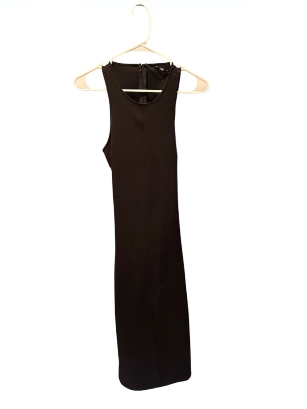 Zara Sleeveless Scuba Open Back Twist Maxi Dress in Black Medium